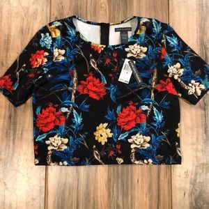 NWT Chelsea & Theodore floral crop top sz M